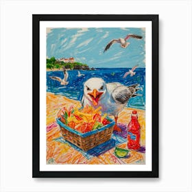 Seagull On The Beach 2 Art Print