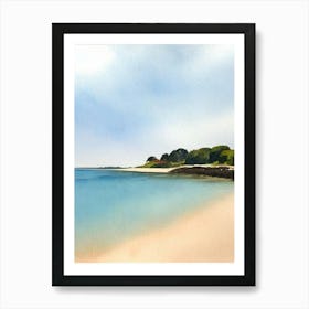 Studland Beach, Dorset Watercolour Art Print