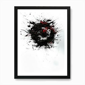 Black Splatter 1 Art Print