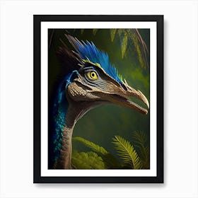 Troodon Illustration Dinosaur Art Print