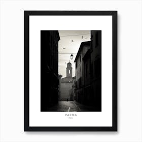 Poster Of Parma, Italy, Black And White Analogue Photography 3 Art Print