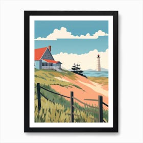 Outer Banks North Carolina, Usa, Graphic Illustration 1 Art Print