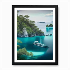 Mergui Archipelago Myanmar Soft Colours Tropical Destination Art Print
