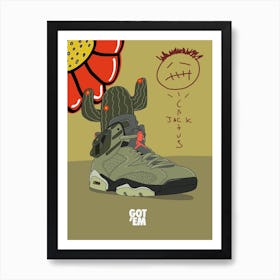 cactus sneakers Art Print