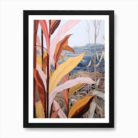 Heliconia 4 Flower Painting Art Print
