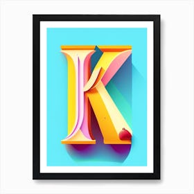 K, Letter, Alphabet Pop Art Matisse Art Print