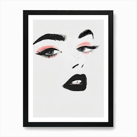 Black And White Portrait Of A Woman 4 Art Print