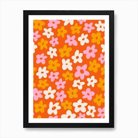 Phoenix Retro Floral Art Print