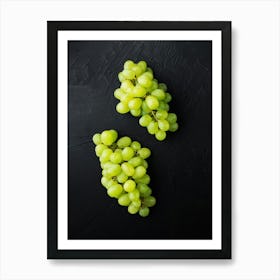 Grapes — Food kitchen poster/blackboard, photo art Art Print