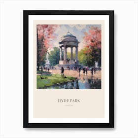 Hyde Park London Vintage Cezanne Inspired Poster Art Print