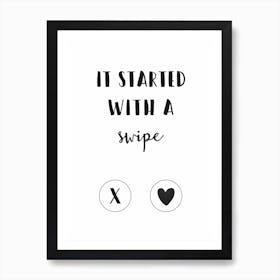 Citation Swipe Affiche Minimaliste pour Salon