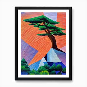 Radiata Pine Tree Cubist Art Print