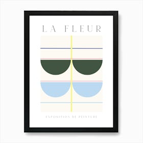 La Fleur Geometric Flowers Poster Set 5 Art Print