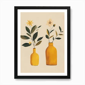 Yellow Vases 2 Art Print