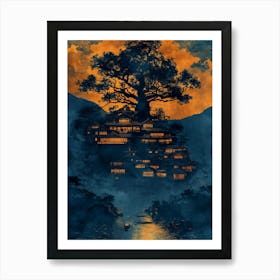 Yoda Tree Art Print