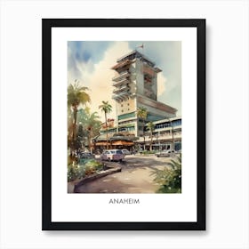 Anaheim Watercolor 1 Travel Poster Art Print