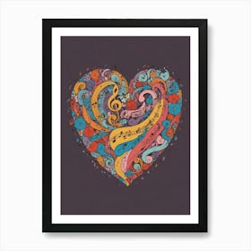 Heart Of Music 6 Art Print