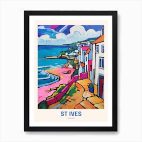 St Ives England 4 Uk Travel Poster Art Print