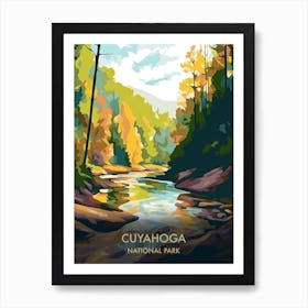 Cuyahoga Lake National Park Travel Poster Illustration Style 1 Art Print