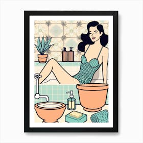 Bathing Woman 3 Art Print