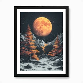 Full Moon In The Sky 6 Art Print