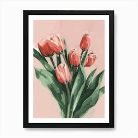 Pink Tulips 5 Art Print