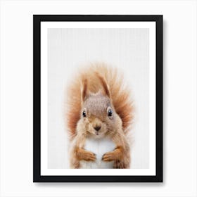 Peekaboo Squirrel Art Print