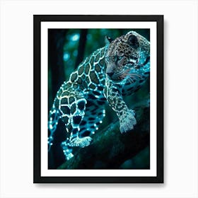 luminescent jaguar Art Print