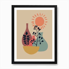 Vases And Plants Art Print