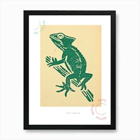 Carpet Chameleon Bold Block 2 Poster Art Print