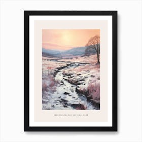 Dreamy Winter National Park Poster  Brecon Beacons National Park Wales 1 Art Print