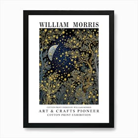 William Morris Print Moon Night Forest 3 3 Art Print