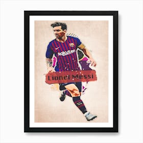 Messi 3 Art Print