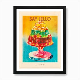 Fruity Jelly Vintage Cookbook Inspired 1 Poster Art Print