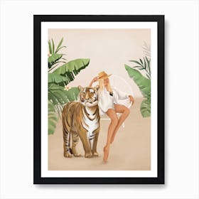 The Lady and the Tiger Art Print