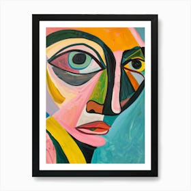 Abstract Of A Woman'S Face 27 Art Print