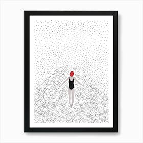 Girl In The Water 1 Art Print