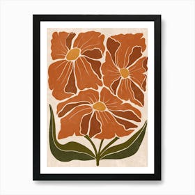 Orange Flowers Art Print