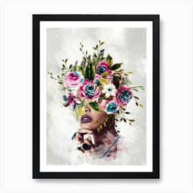 Floral Portrait 2 Art Print