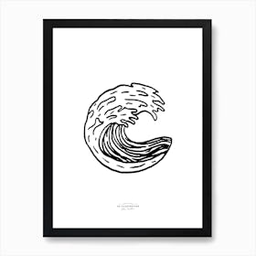 Shore Break Fineline Illustration Art Print