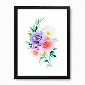 Rose 3 Watercolour Flower Art Print