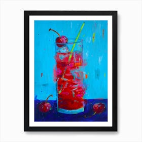 Shirley Temple Cocktail Art Print