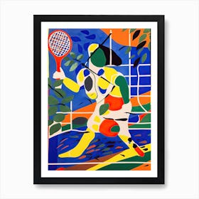 Tennis In The Style Of Matisse 4 Art Print