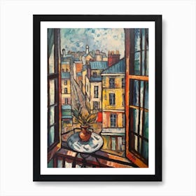 Window View London Of In The Style Of Cubism 2 Art Print