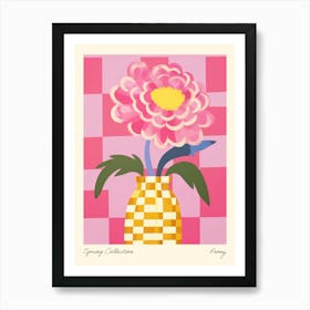 Spring Collection Peony Flower Vase 5 Art Print