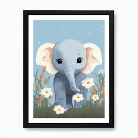 Baby Animal Illustration  Elephant 3 Art Print