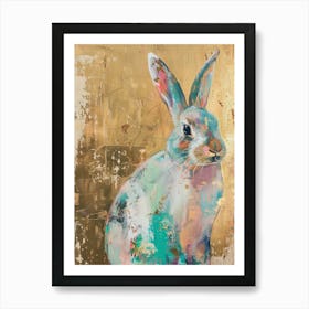 Bunny Gold Effect Collage 6 Art Print