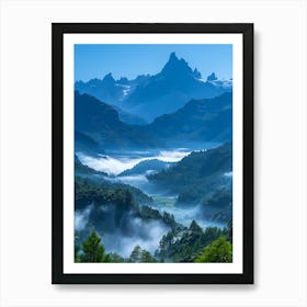 Misty Mountain Valley Art Print