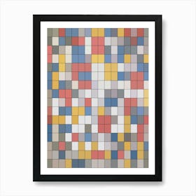 Mondrian Grids Art Print