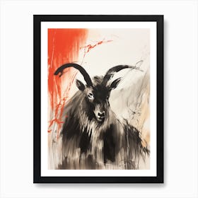 Goat in Ink 1 Art Print